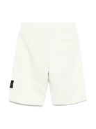 Shorts con applicazione Compass per bambino Stone Island Junior verde con vita elasticizzata - Rubino Kids