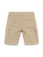 Shorts con applicazione Lens per bambino C.P. Company Kids beige con zip nascosta - Rubino Kids