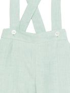 Shorts con bretelle per neonato Mariella Ferrari verdi con vita elasticizzata sul retro - Rubino Kids