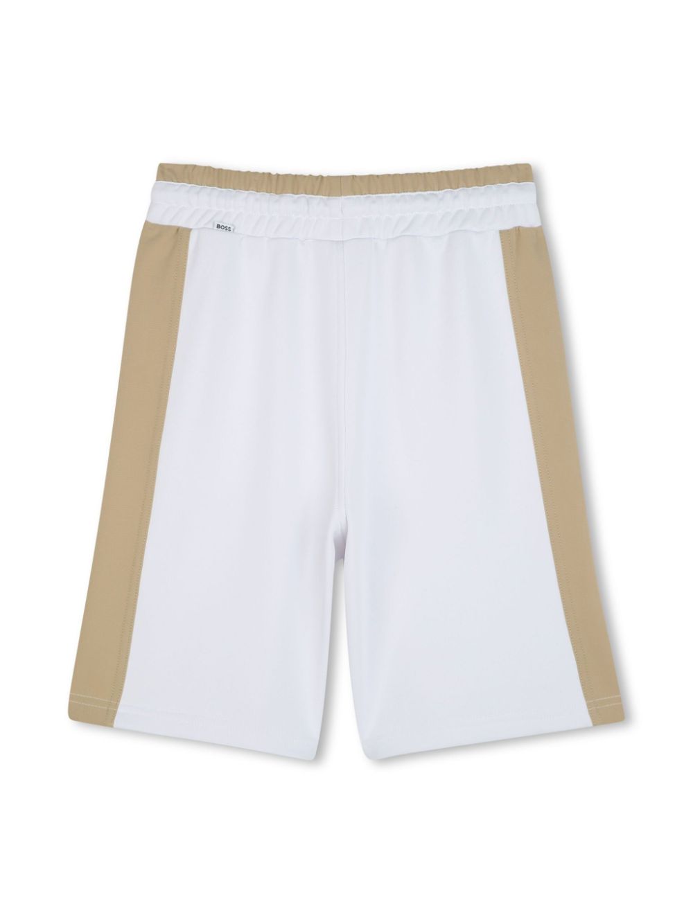 Shorts con inserti per bambino BOSS Kidswear bianco con design a inserti - Rubino Kids