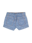 Shorts con logo jacquard all - over - Rubino Kids