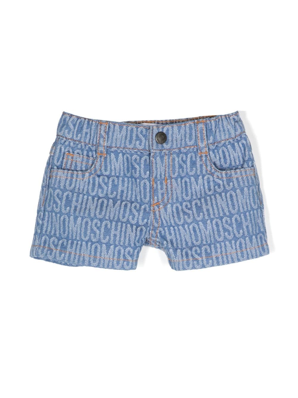 Shorts con logo jacquard all - over - Rubino Kids