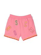Shorts con logo ricamato all over - Rubino Kids