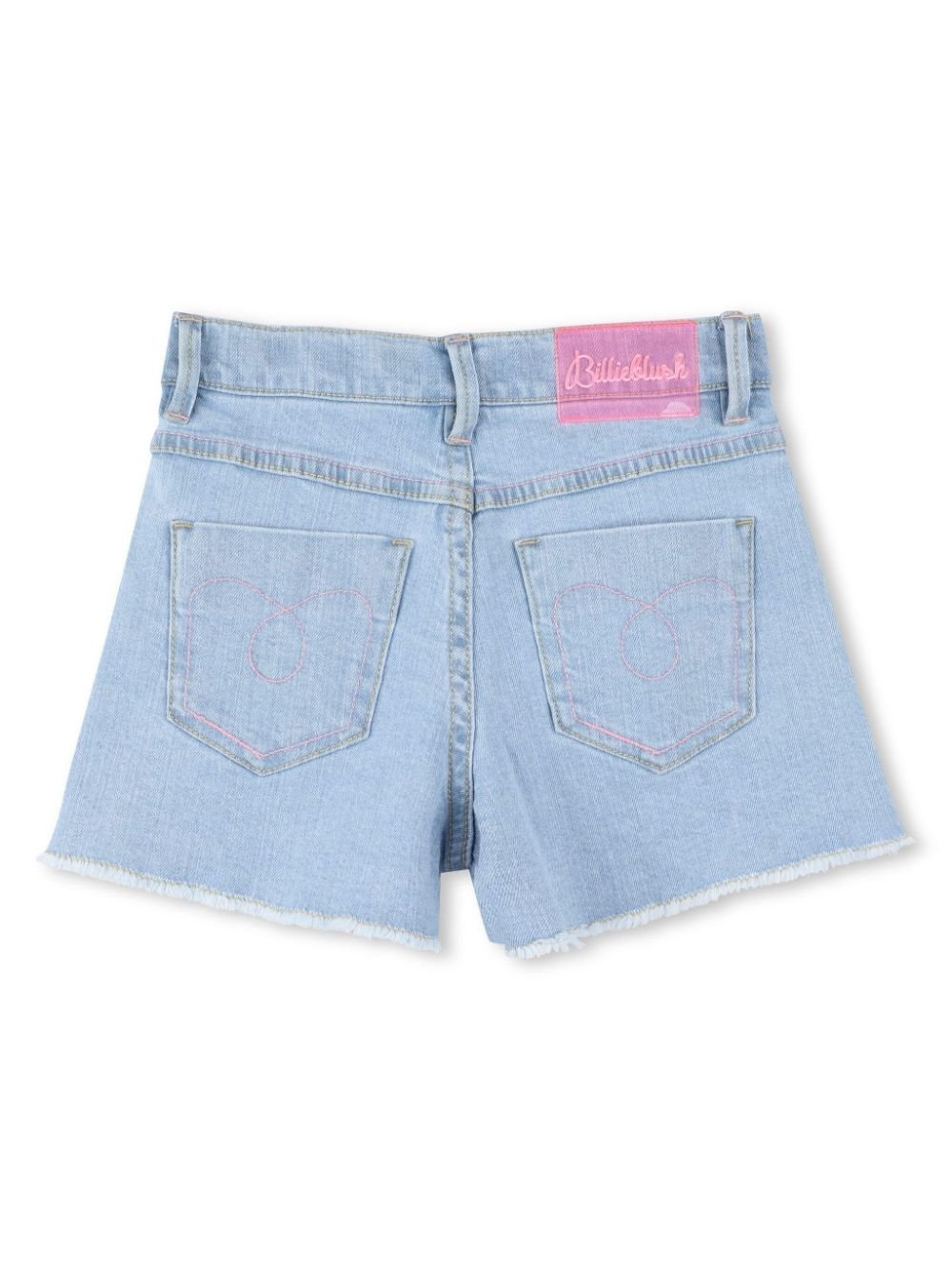 Shorts con paillettes per bambina Billieblush blu con due tasche laterali - Rubino Kids