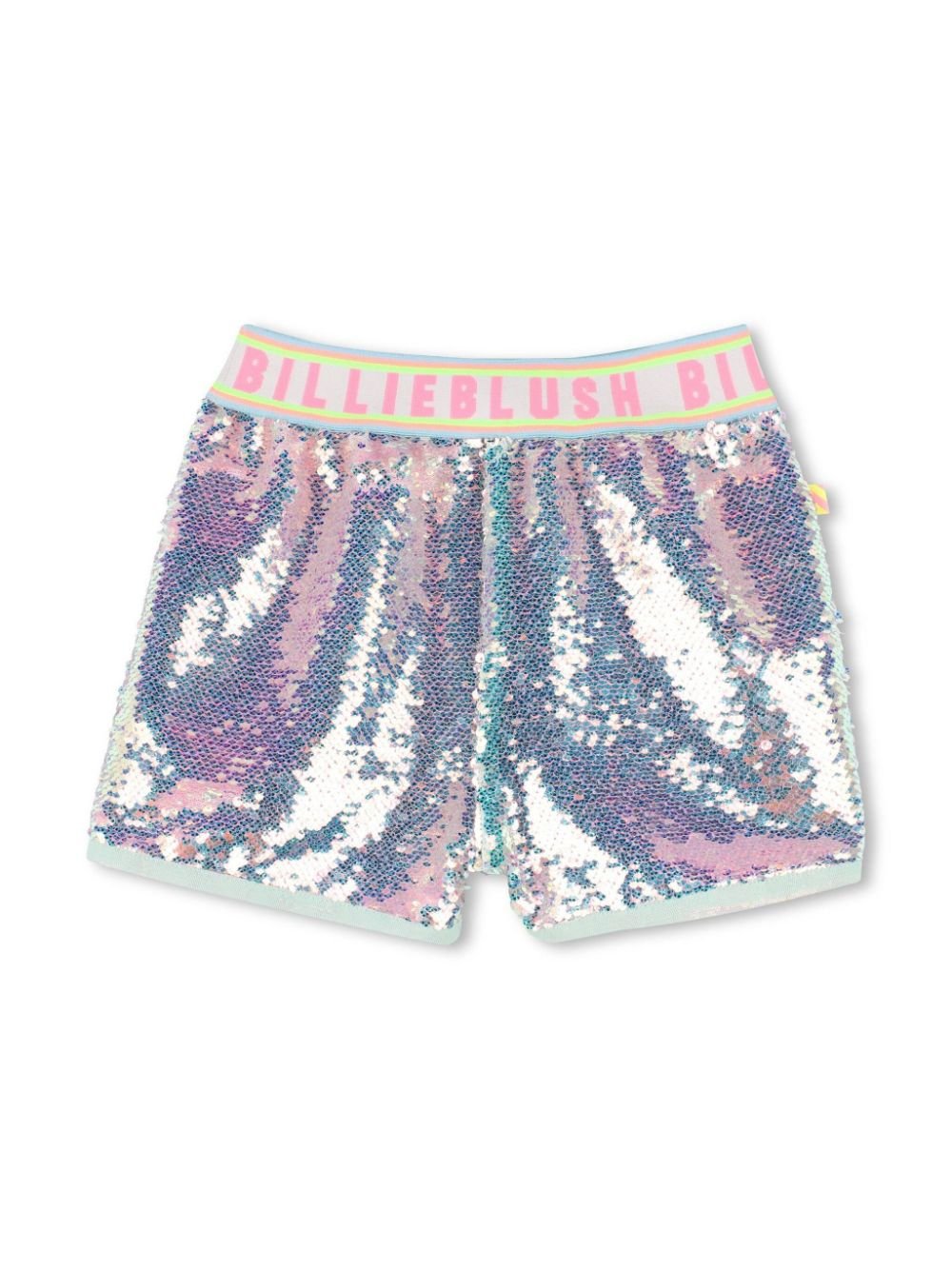 Shorts con paillettes per bambina Billieblush blu con lunghezza sopra il ginocchio - Rubino Kids