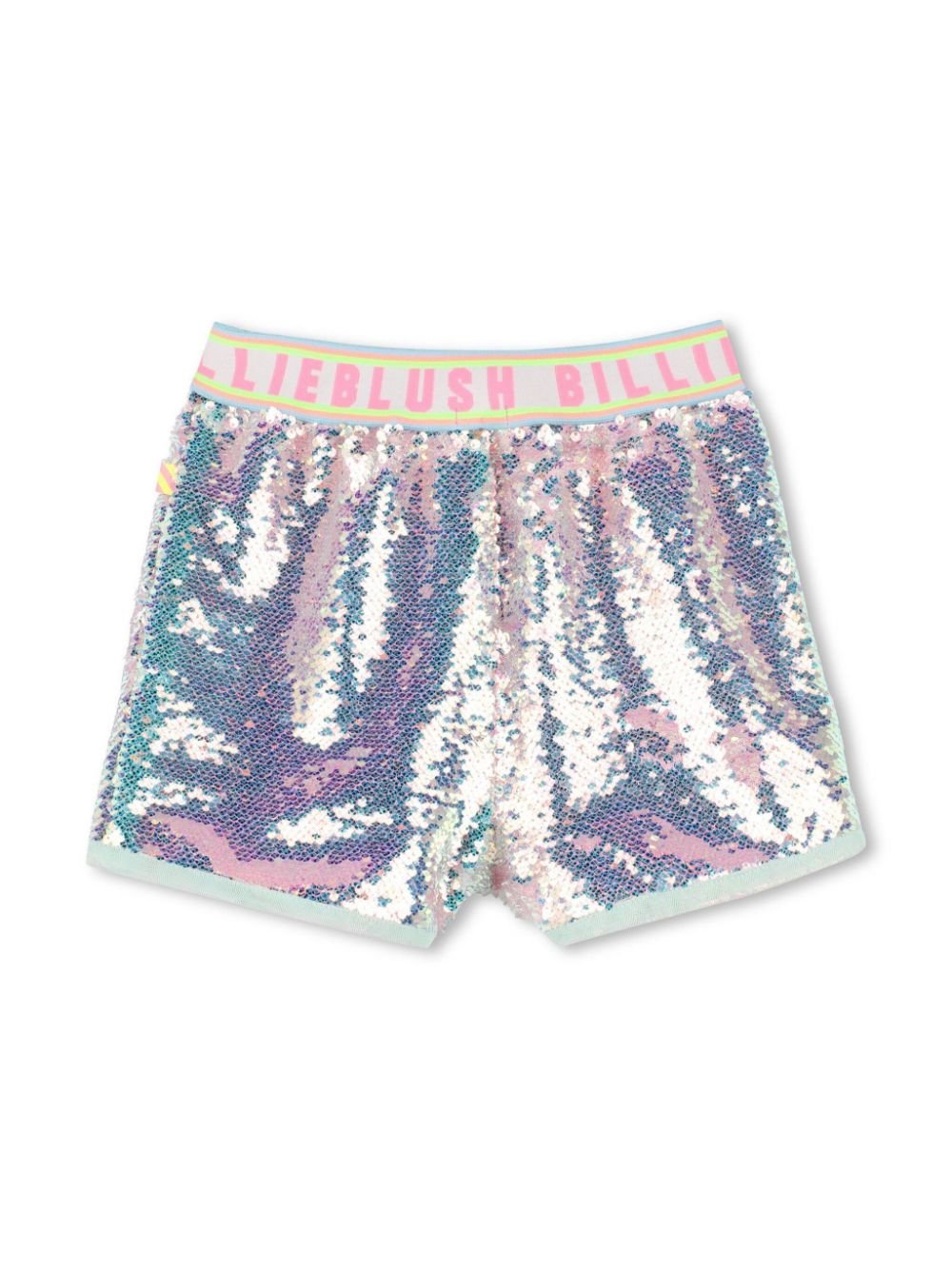 Shorts con paillettes per bambina Billieblush blu con lunghezza sopra il ginocchio - Rubino Kids