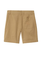 Shorts con spacchi frontali per bambino Burberry Kids beige con due tasche laterali a filetto - Rubino Kids