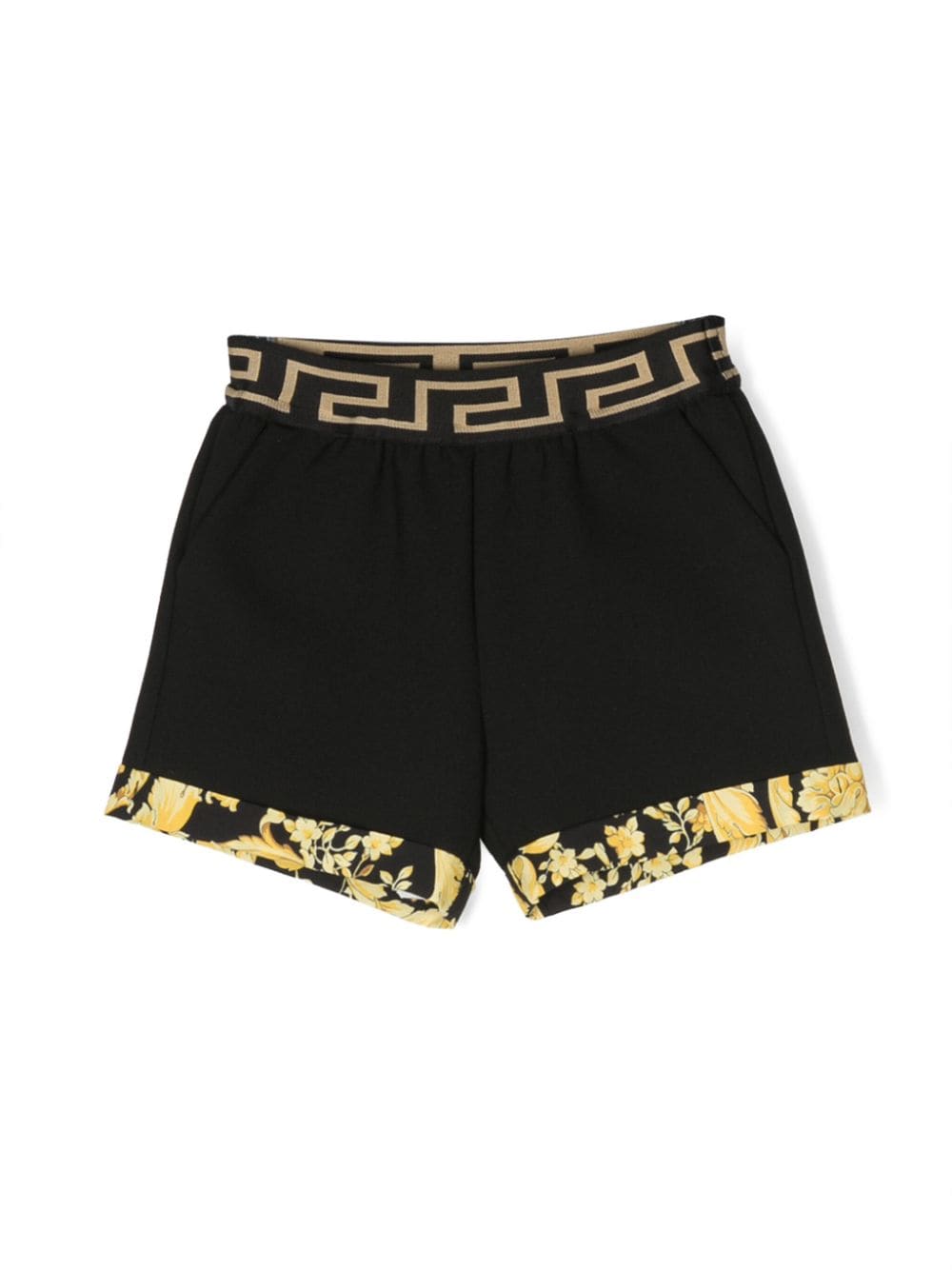 Shorts con stampa Barocco - Rubino Kids