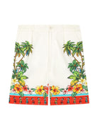 Shorts con stampa hawaiana - Rubino Kids