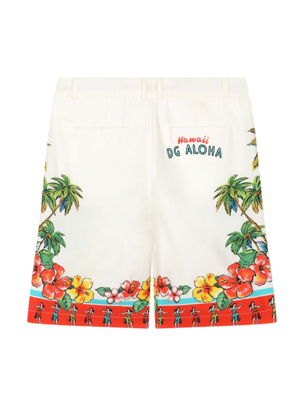 Shorts con stampa hawaiana - Rubino Kids