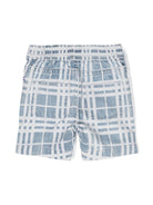 Shorts denim a quadri - Rubino Kids