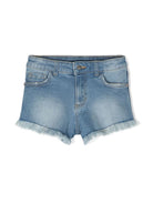 Shorts denim con frange - Rubino Kids