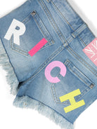 Shorts denim con frange - Rubino Kids