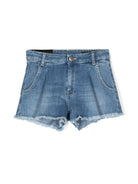 Shorts denim con frange - Rubino Kids