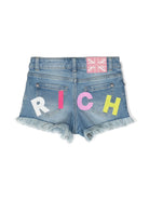 Shorts denim con frange - Rubino Kids