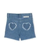 Shorts denim con frange - Rubino Kids