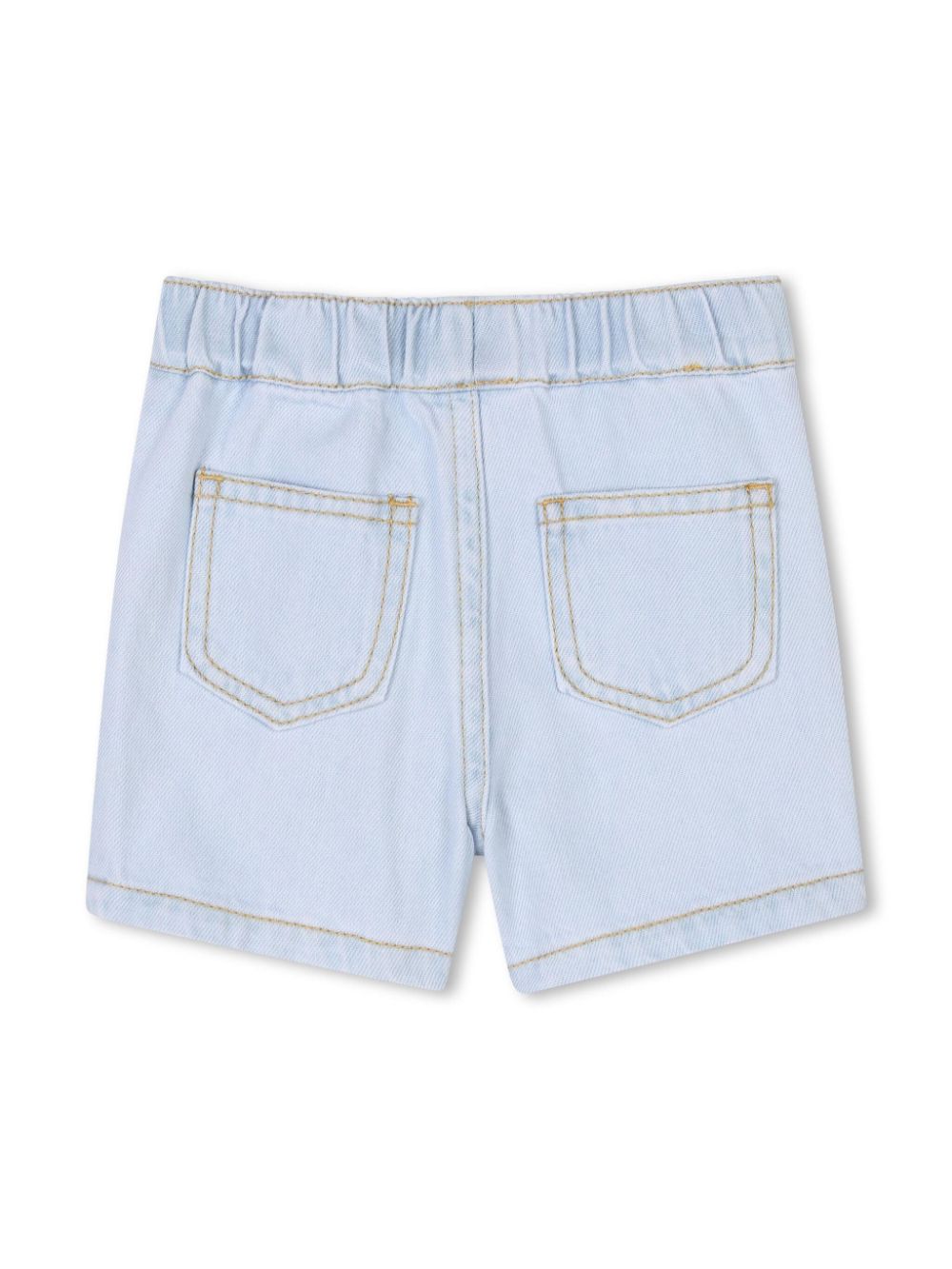 Shorts denim con logo per neonato Kenzo Kids azzurro con vita elasticizzata - Rubino Kids