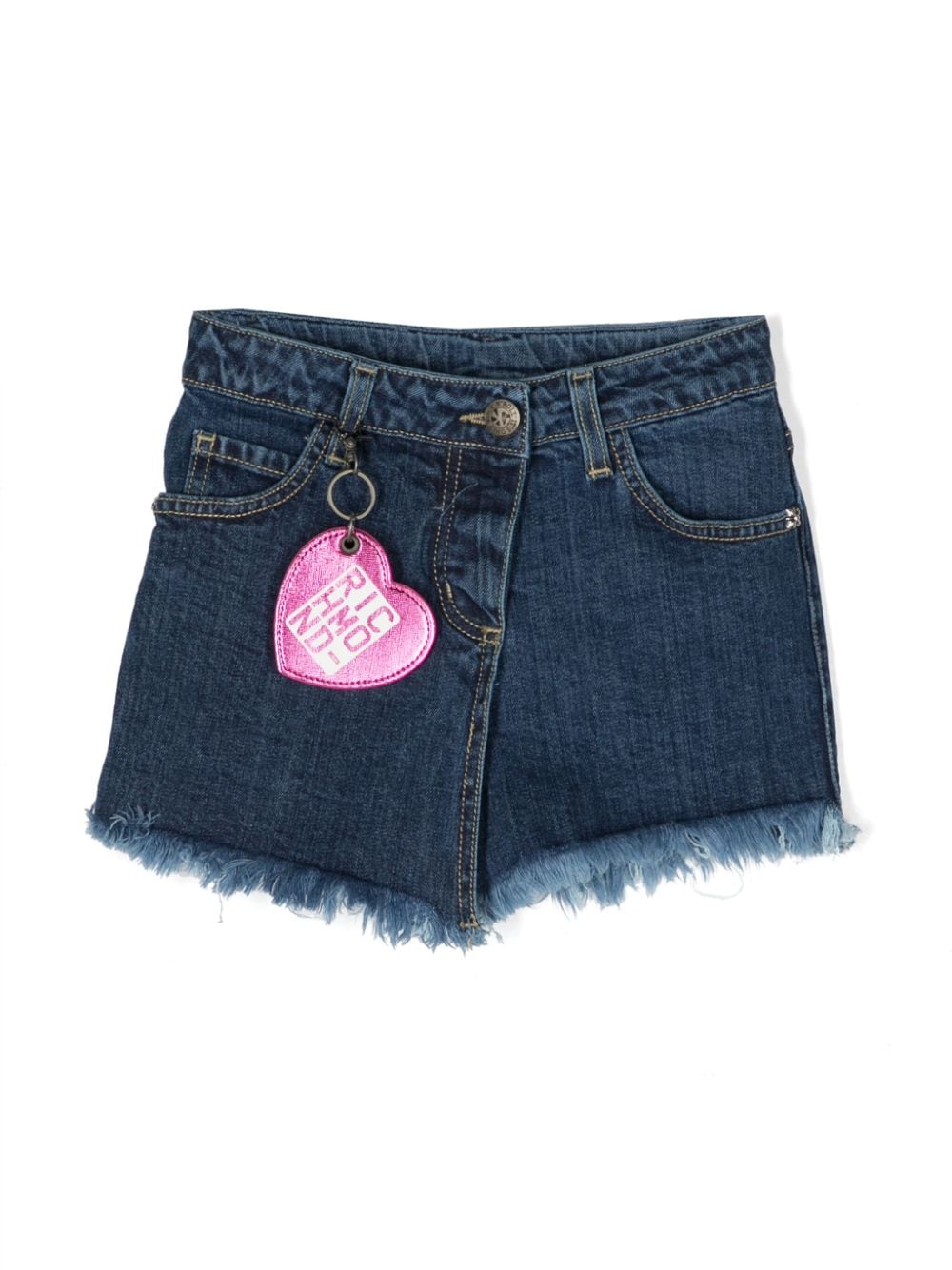 Shorts denim con logo - Rubino Kids