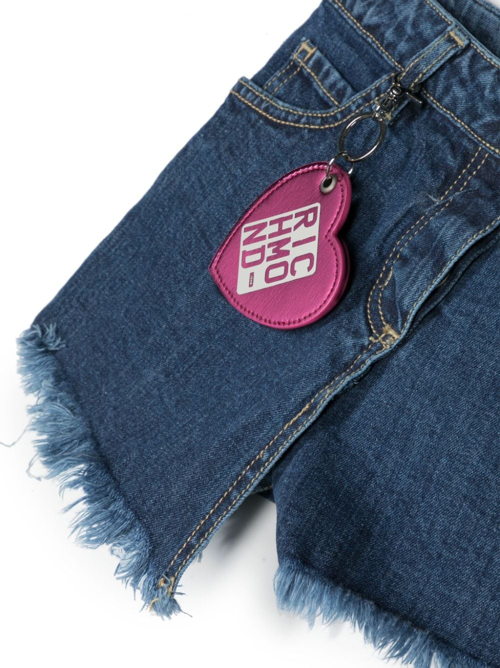 Shorts denim con logo - Rubino Kids