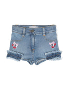 Shorts denim con ricamo - Rubino Kids