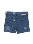 Shorts denim con stampa - Rubino Kids