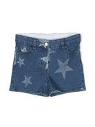 Shorts denim con stampa - Rubino Kids