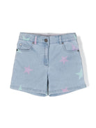 Shorts denim con stampa - Rubino Kids