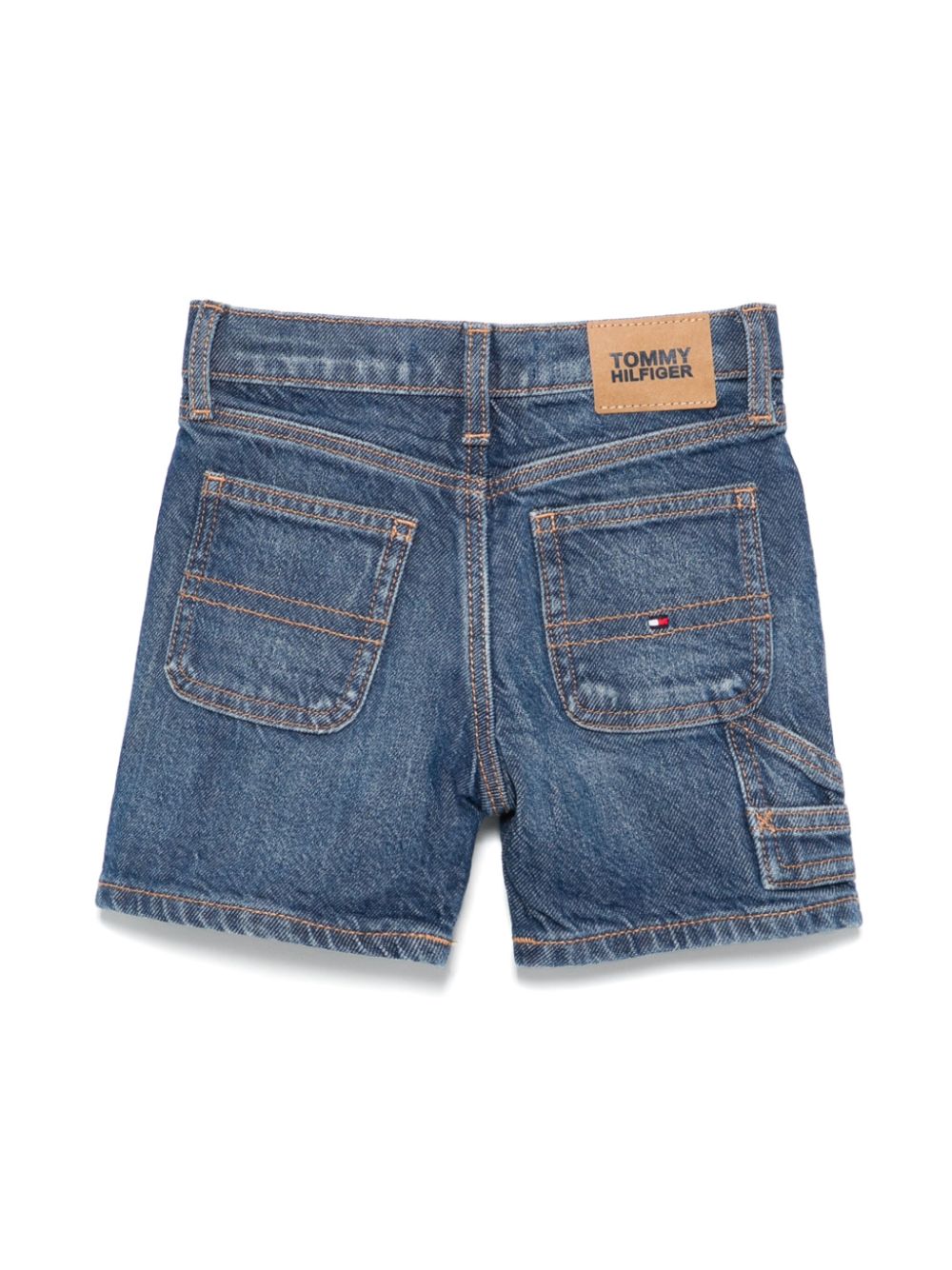 Shorts denim per neonato Tommy Hilfiger Junior blu con design cinque tasche - Rubino Kids