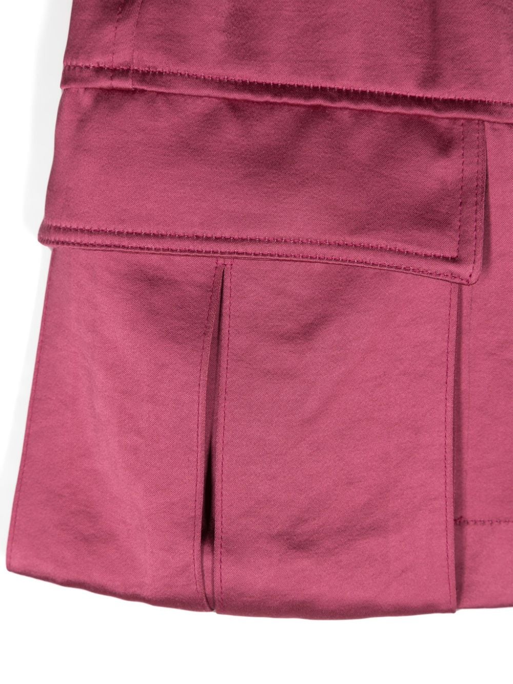 Shorts dritti per bambina Monnalisa rosa con placca con logo - Rubino Kids