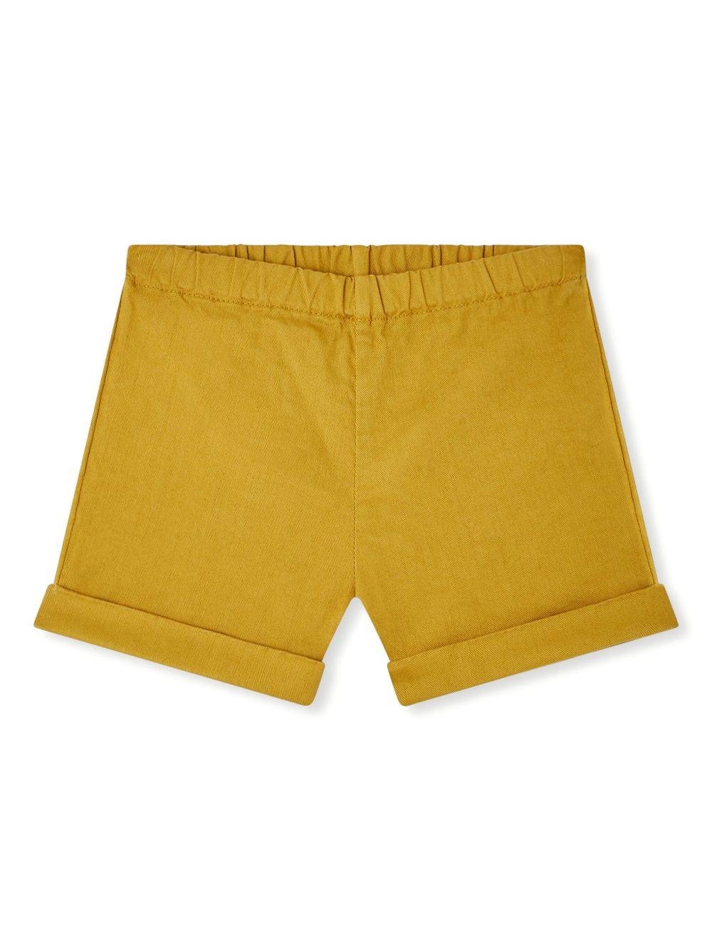 Shorts Ecady per neonata Bonpoint giallo con vita elasticizzata - Rubino Kids