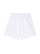 Shorts in cotone con stampa slogan - Rubino Kids