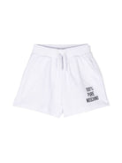Shorts in cotone con stampa slogan - Rubino Kids
