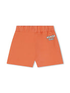 Shorts in misto lyocell con logo stampato - Rubino Kids