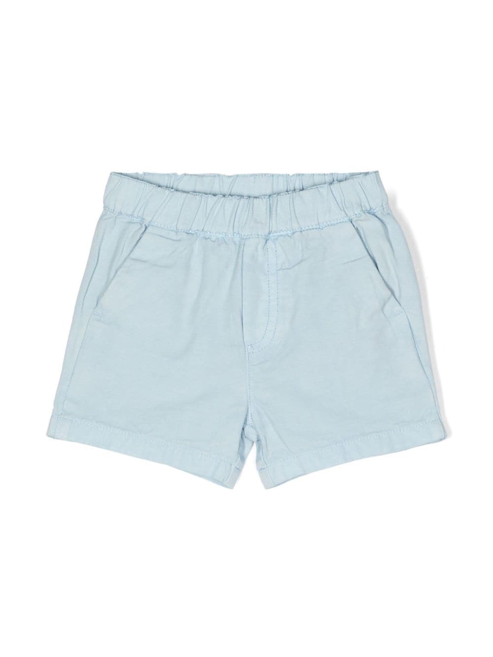 Shorts in misto lyocell con logo stampato - Rubino Kids