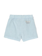 Shorts in misto lyocell con logo stampato - Rubino Kids