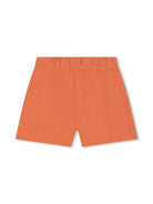 Shorts in misto lyocell con logo stampato - Rubino Kids