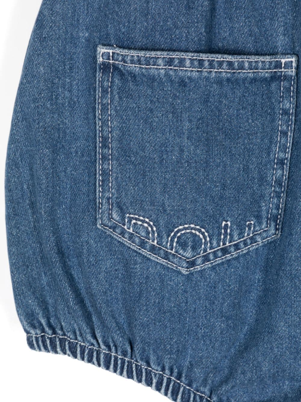 Shorts per bambina Doouod Kids in denim con ricamo - Rubino Kids