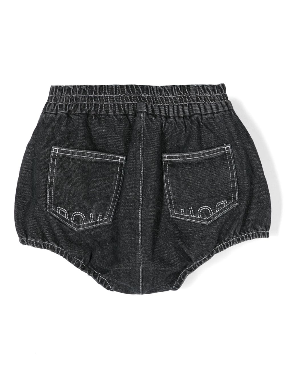 Shorts per bambina Doouod Kids in denim grigio con ricamo - Rubino Kids