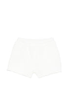 Shorts per bambina Douuod Kids bianchi con finitura in rilievo - Rubino Kids