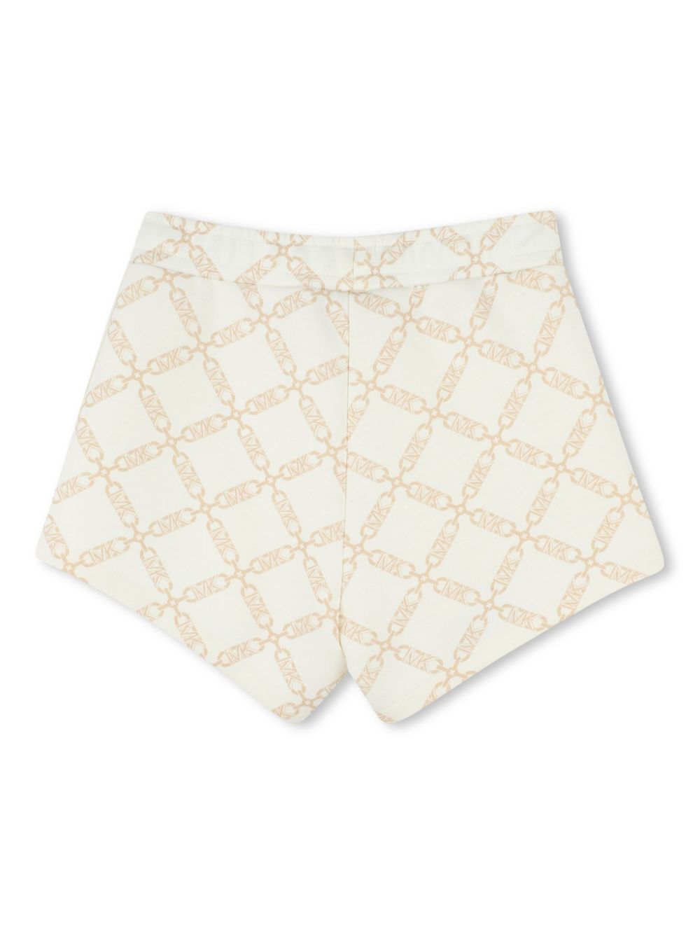 Shorts per bambina Michael Kors Kids bianco con stampa logo - Rubino Kids