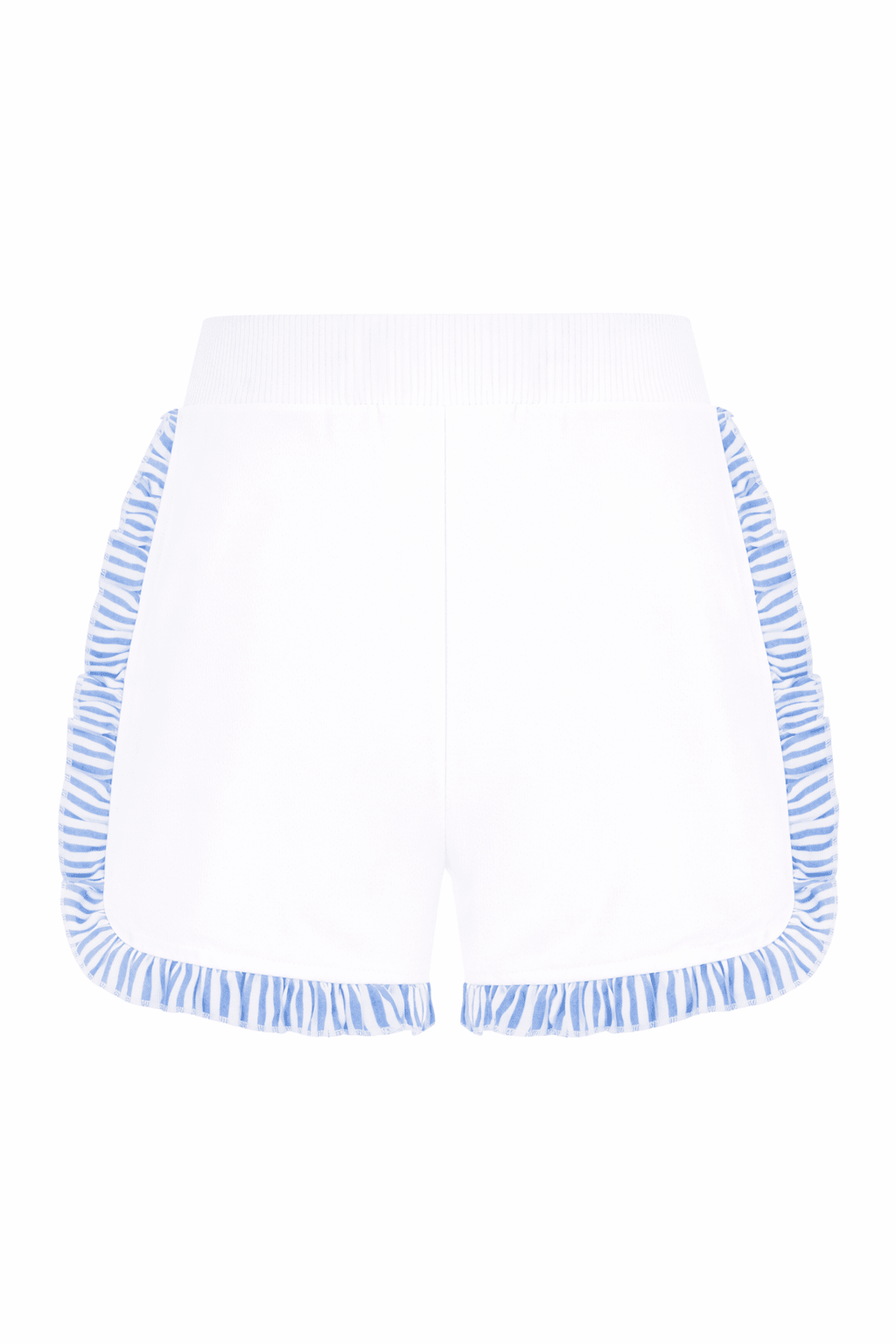 Shorts per bambina Monnalisa bianchi con ruches - Rubino Kids