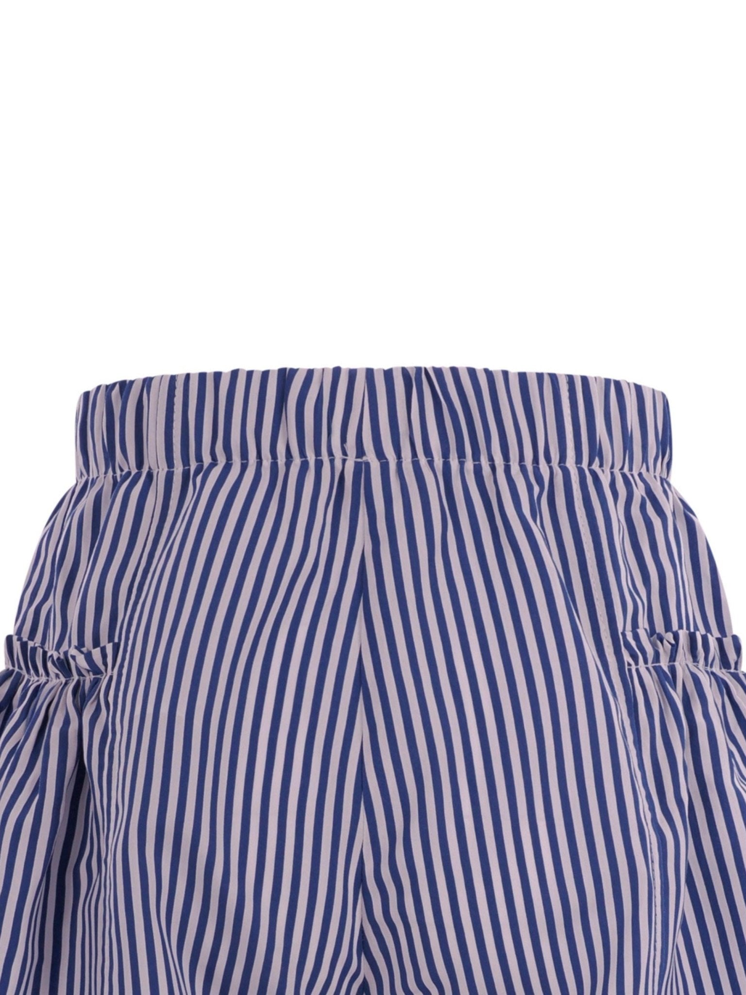 Shorts per bambina Monnalisa blu con motivo a righe - Rubino Kids