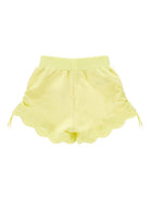 Shorts per bambina Monnalisa giallo con orlo a smerlo - Rubino Kids