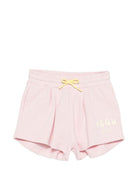 Shorts per bambina MSGM Kids rosa con coulisse - Rubino Kids
