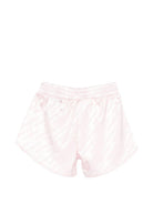 Shorts per bambina Off - White Kids rosa con stampa logo - Rubino Kids