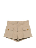 Shorts per bambina Pinko Kids beige con tasche - Rubino Kids