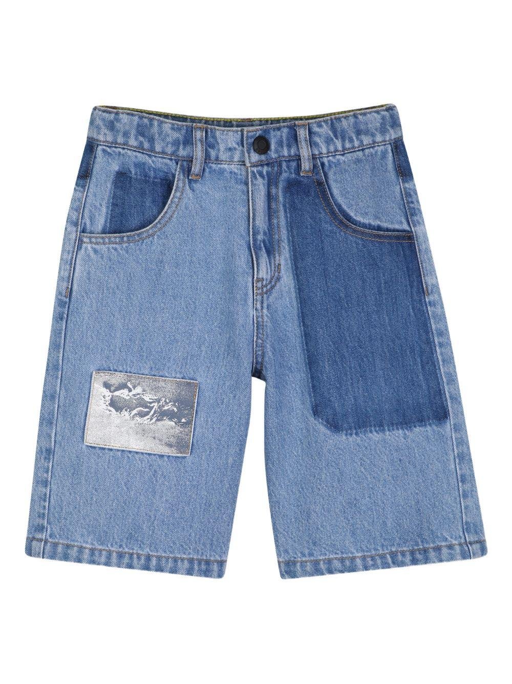 Shorts per bambina The Marc Jacobs Kids blu con tasche posteriori applicate - Rubino Kids
