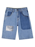Shorts per bambina The Marc Jacobs Kids blu con tasche posteriori applicate - Rubino Kids
