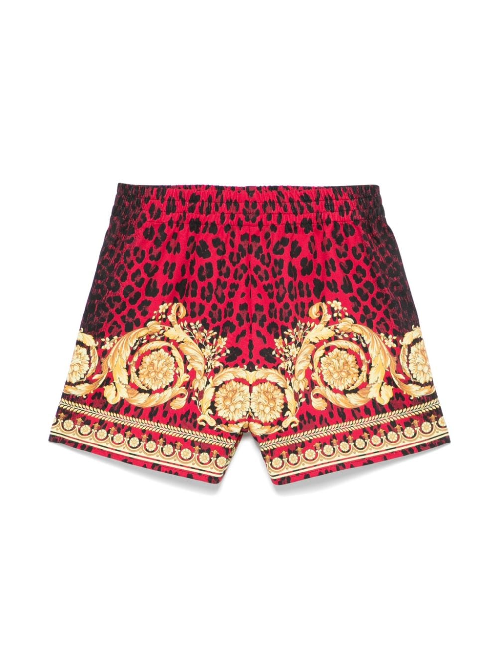 Shorts per bambina Versace Kids multicolore con stampa barocca - Rubino Kids