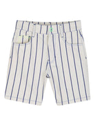 Shorts per bambino Billieblush bianchi con design a righe - Rubino Kids